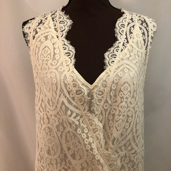 FREE PEOPLE Lace Mini Dress "Heart in Two", Ivory - Picture 5 of 8